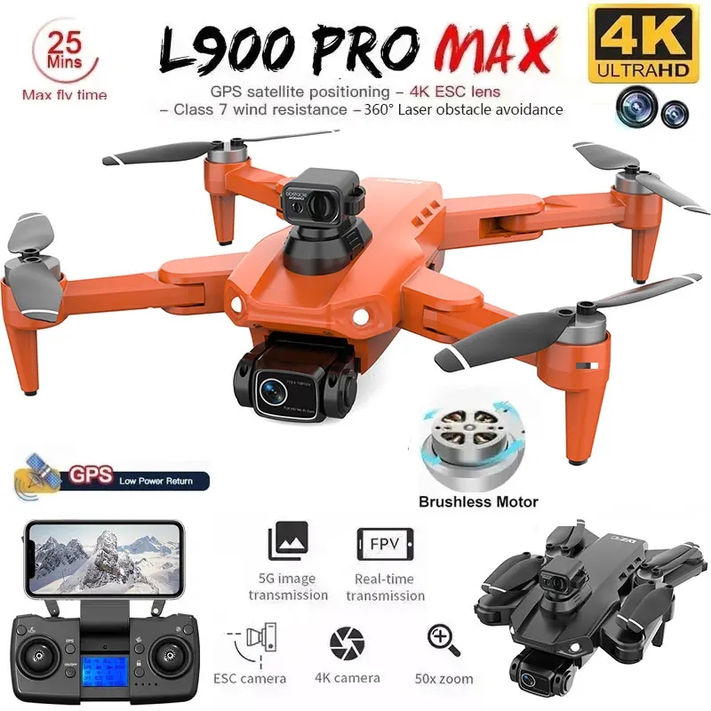 L900 Pro MAX GPS โดรน 4K Profe - Drone Ae Rc บทวิจารณ์และราคา