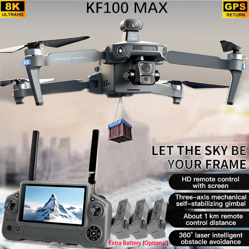 KF100 MAX GPS Drone 4K กล้อง 3 - Jjrc Drone X12 บทวิจารณ์และราคา
